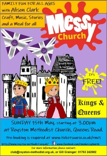 Messy Church for May - Kings & Queens  Jubilee @ Royston Methodist Church | England | United Kingdom