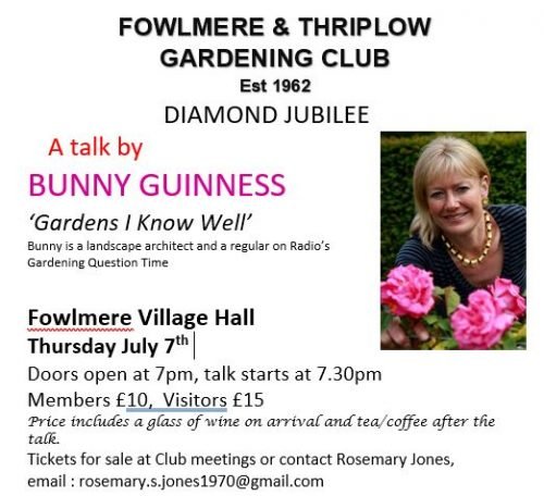 Fowlmere & Thriplow Gardening Club – Celebrating it’s Diamond Anniversary @ Fowlmere Village Hall | Fowlmere | England | United Kingdom