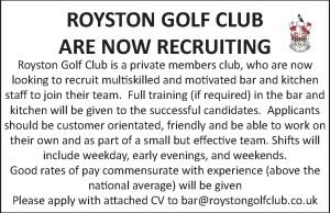 Recruitment – Royston Golf Club