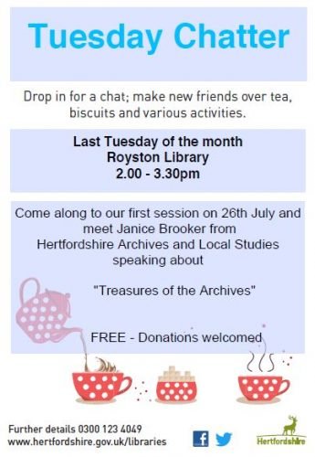 Tuesday Chatter @ Royston Library | England | United Kingdom